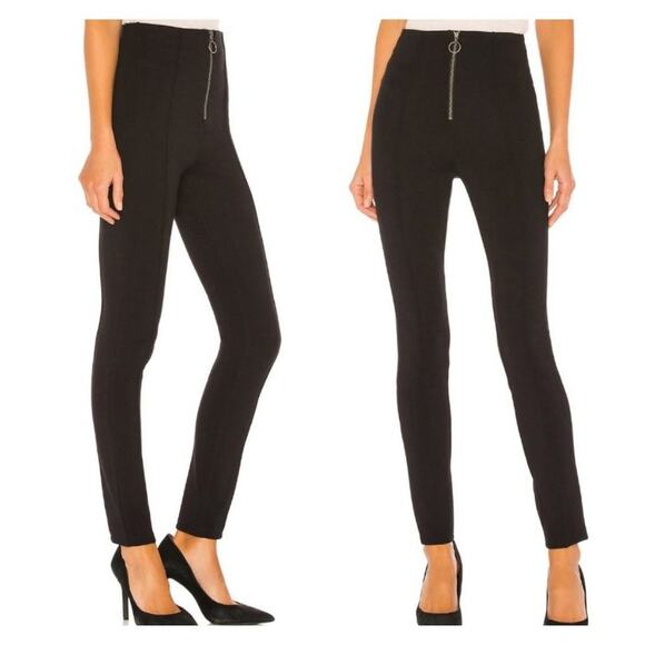 Lovers + Friends Skinny Pants With Exposed O Ring Front Zip in Black - Picture 2 of 7